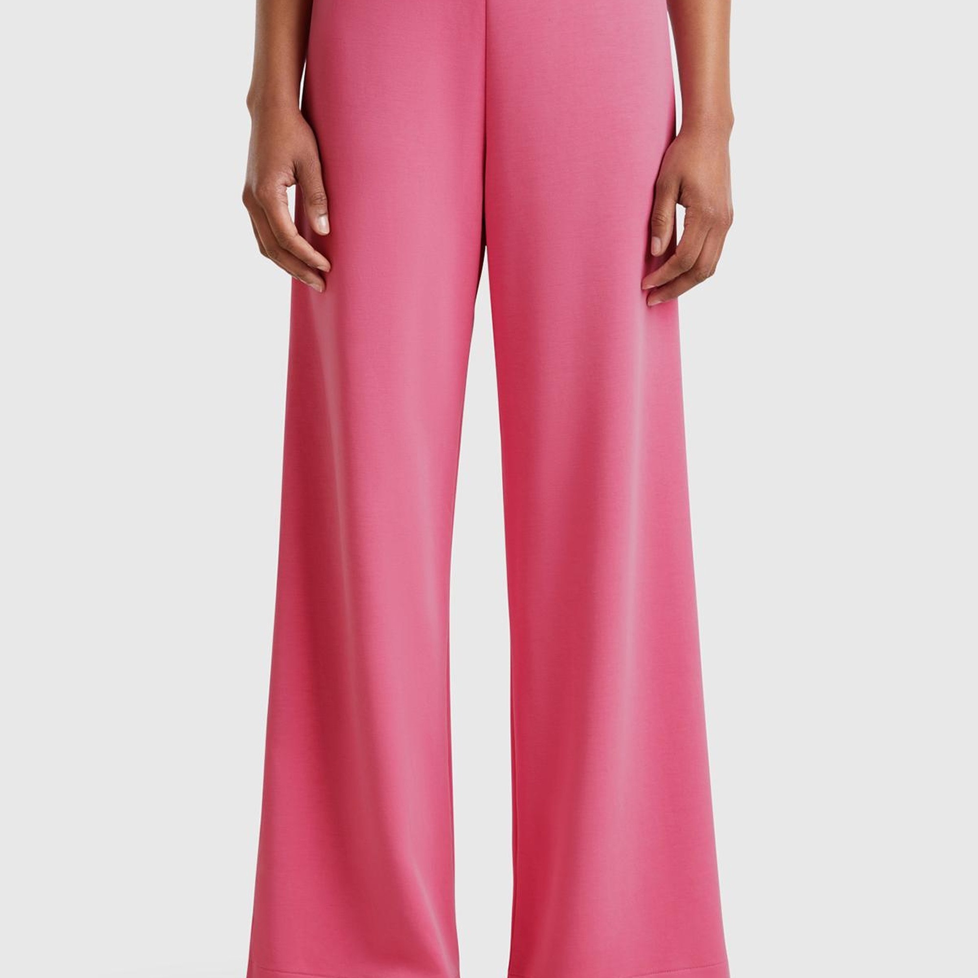 Kadın Pembe Logo Baskılı Beli Lastikli Bol Kesim Eşofman Altı