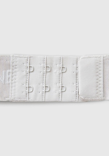  Kadın Gri Pamuk Karışımlı Logo Bantlı Ayarlanabilir Askılı Bikini Üstü