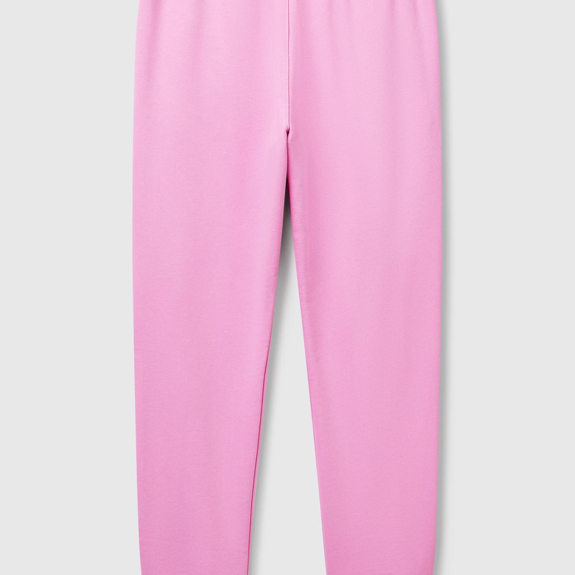 Kadın Pembe Pamuk Karışımlı Logo Baskılı Beli Lastikli Jogger Eşofman Altı