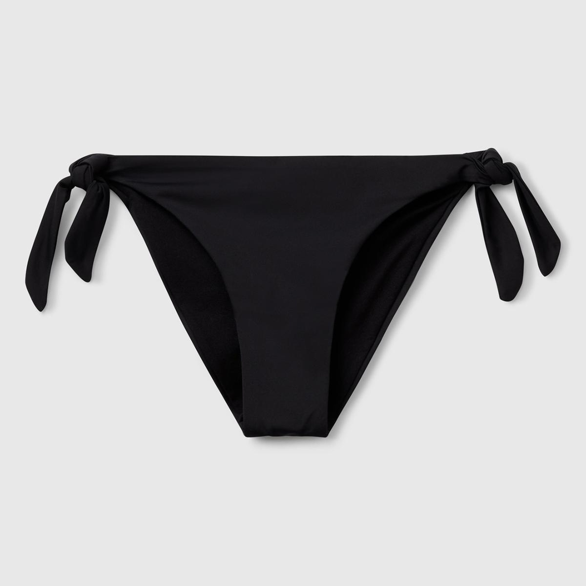 Kadın Siyah Kenardan Bağlamalı Brezilya Model Düşük Bel Bikini Altı