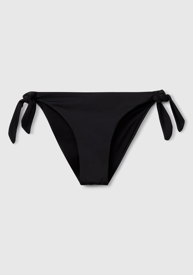  Kadın Siyah Kenardan Bağlamalı Brezilya Model Düşük Bel Bikini Altı