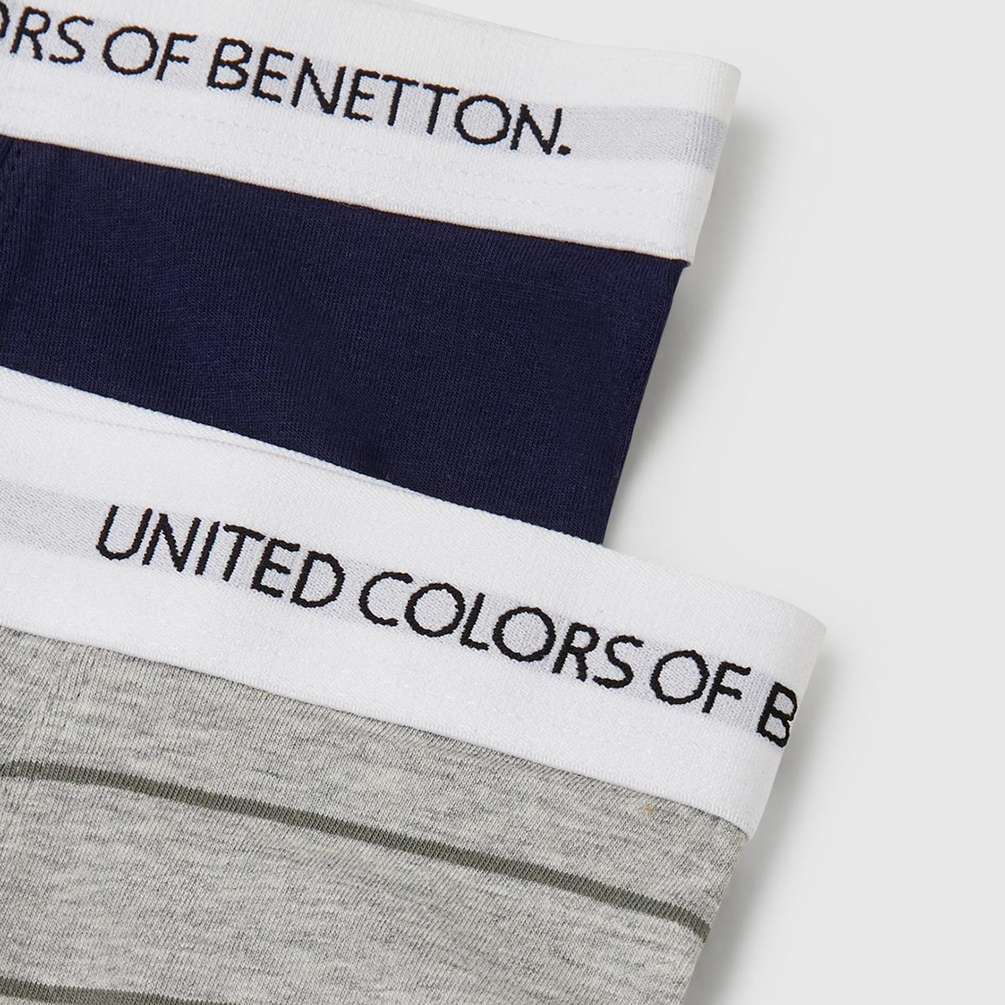 Erkek Çocuk Gri Mix Beli Logo Bantlı 2'li Boxer Seti