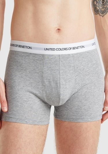  Erkek Gri Melanj Boxer