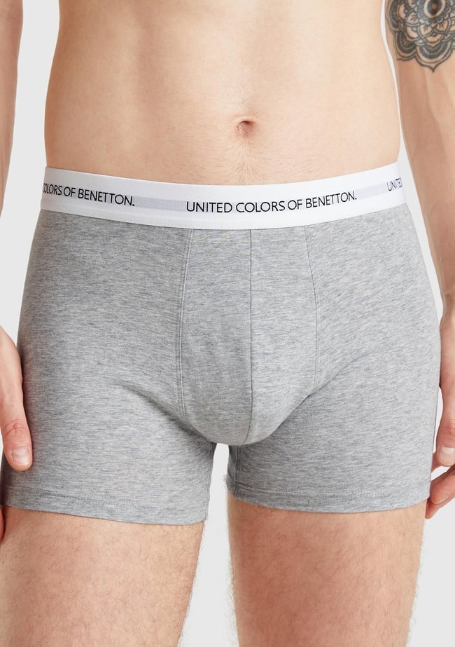  Erkek Gri Melanj Boxer