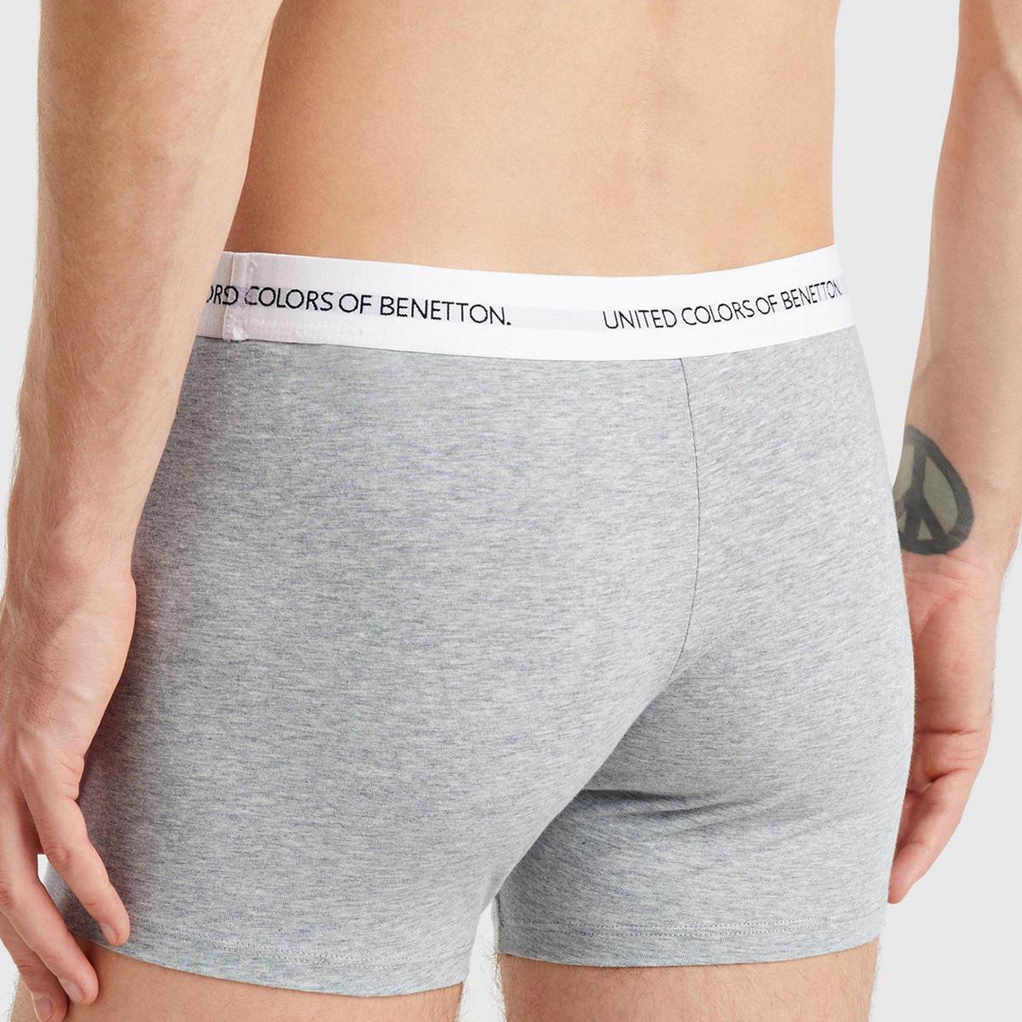 Erkek Gri Melanj Boxer