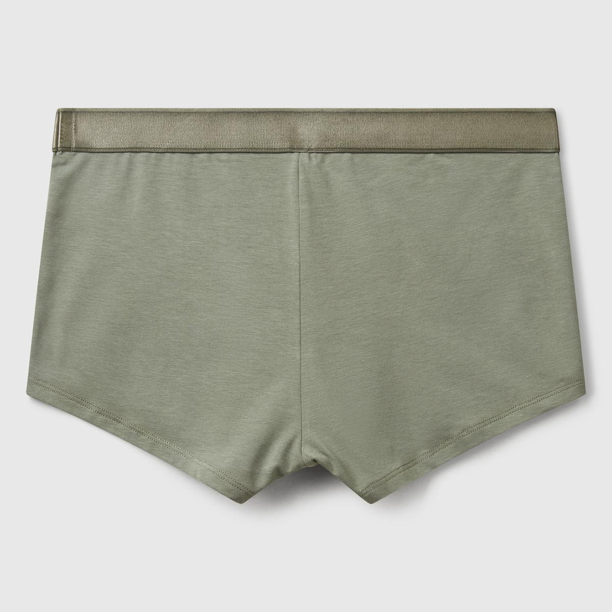 Erkek Soluk Yeşil Pamuk Karışımlı Beli Logo Baskılı Boxer