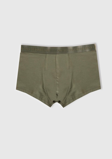  Erkek Siyah Pamuk Karışımlı Logo Bantlı 3'lü Boxer Seti