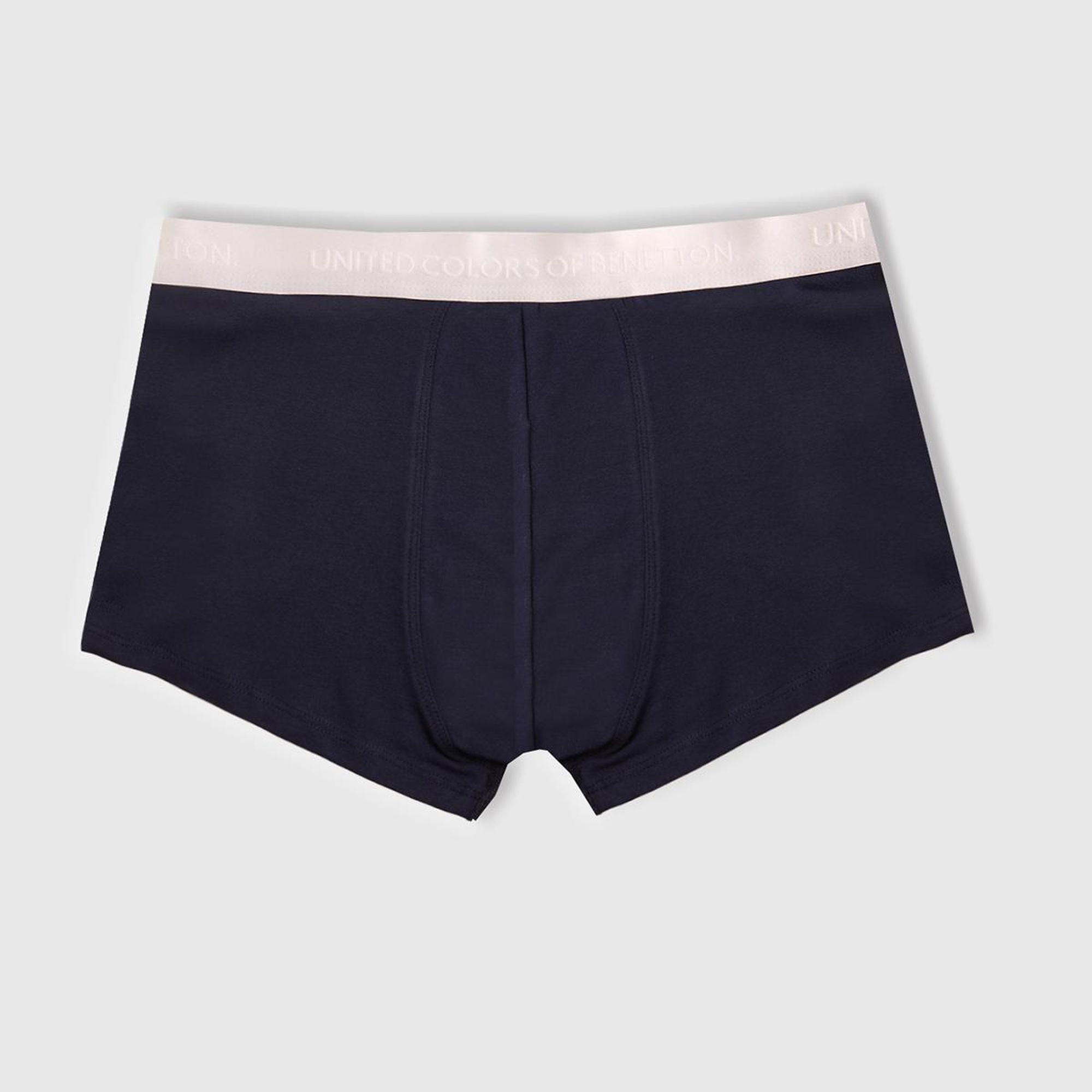 Erkek Turkuaz-Beyaz-Lacivert Pamuk Karışımlı Logo Bantlı 3'lü Boxer Seti