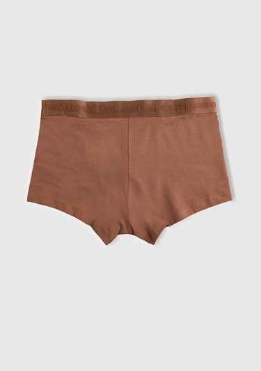  Erkek Gri Melanj Pamuk Karışımlı Logo Bantlı 3'lü Boxer Seti