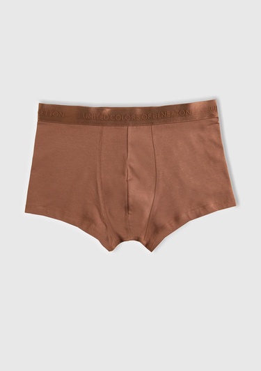  Erkek Gri Melanj Pamuk Karışımlı Logo Bantlı 3'lü Boxer Seti