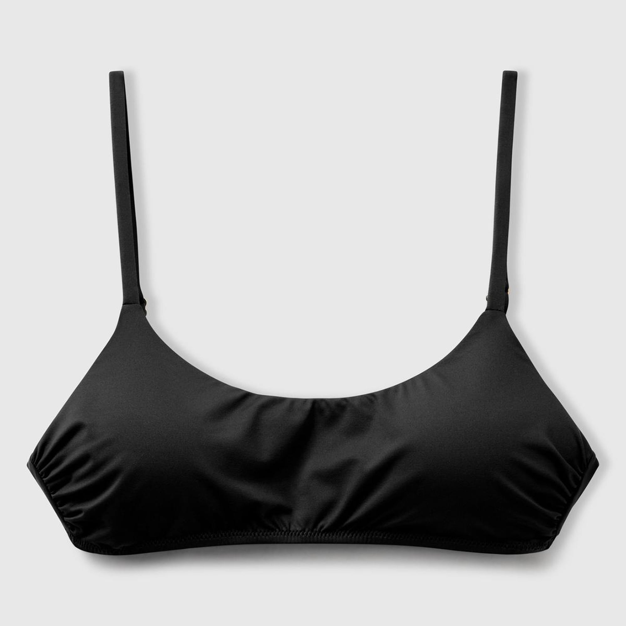 Kadın Siyah Arkadan Bağlamalı Ayarlanabilir Askılı Bikini Üstü