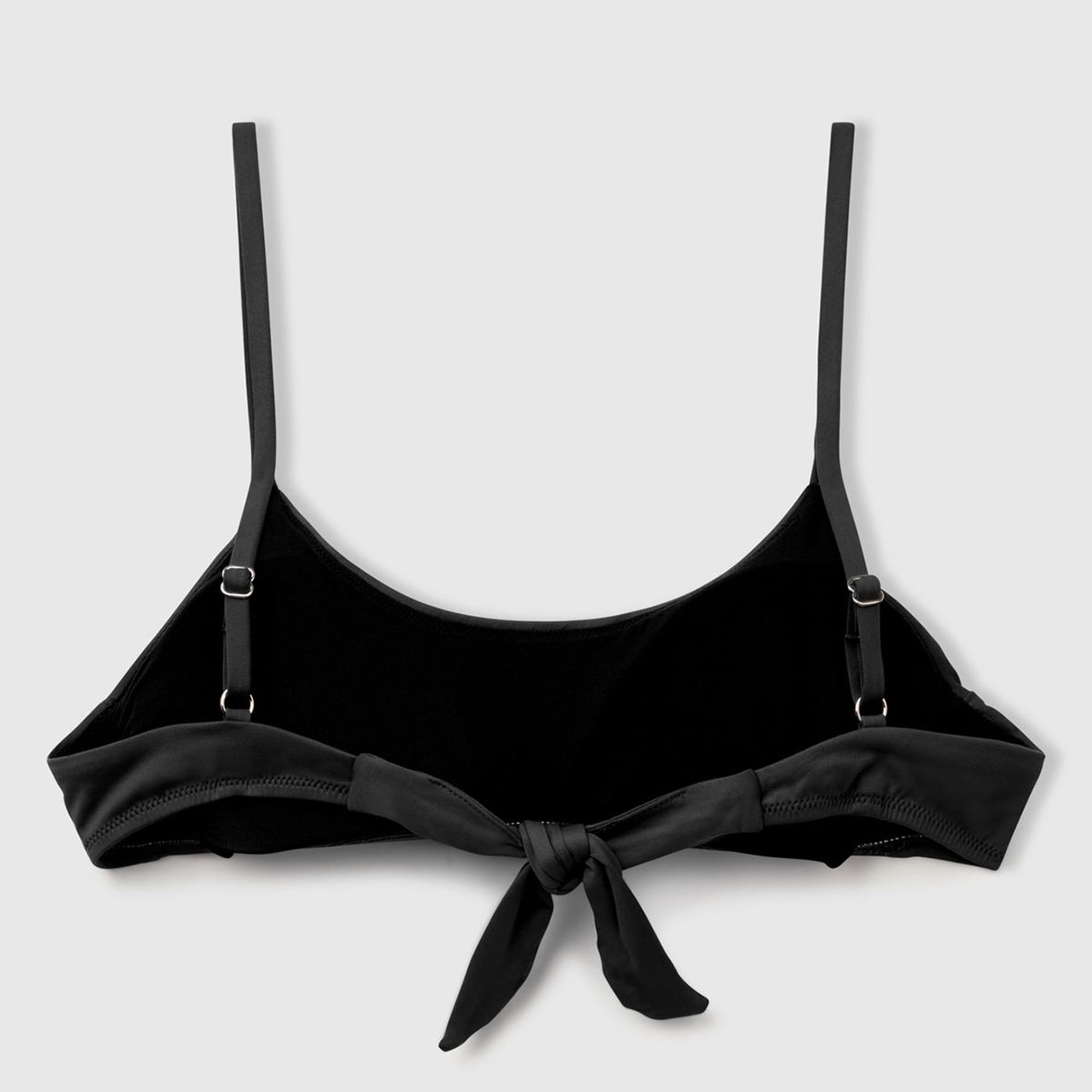 Kadın Siyah Arkadan Bağlamalı Ayarlanabilir Askılı Bikini Üstü