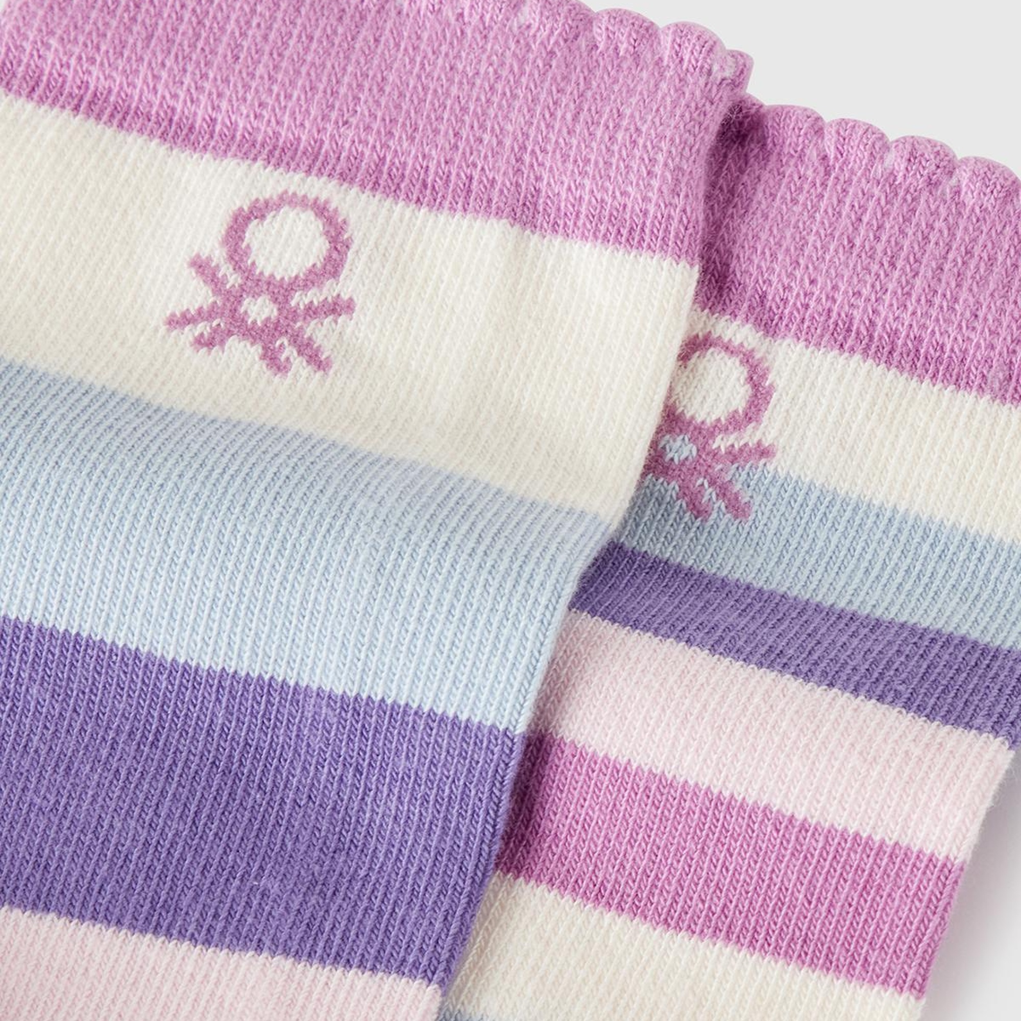 Erkek Çocuk Pembe-Mor Desenli Uzun Soket Çorap