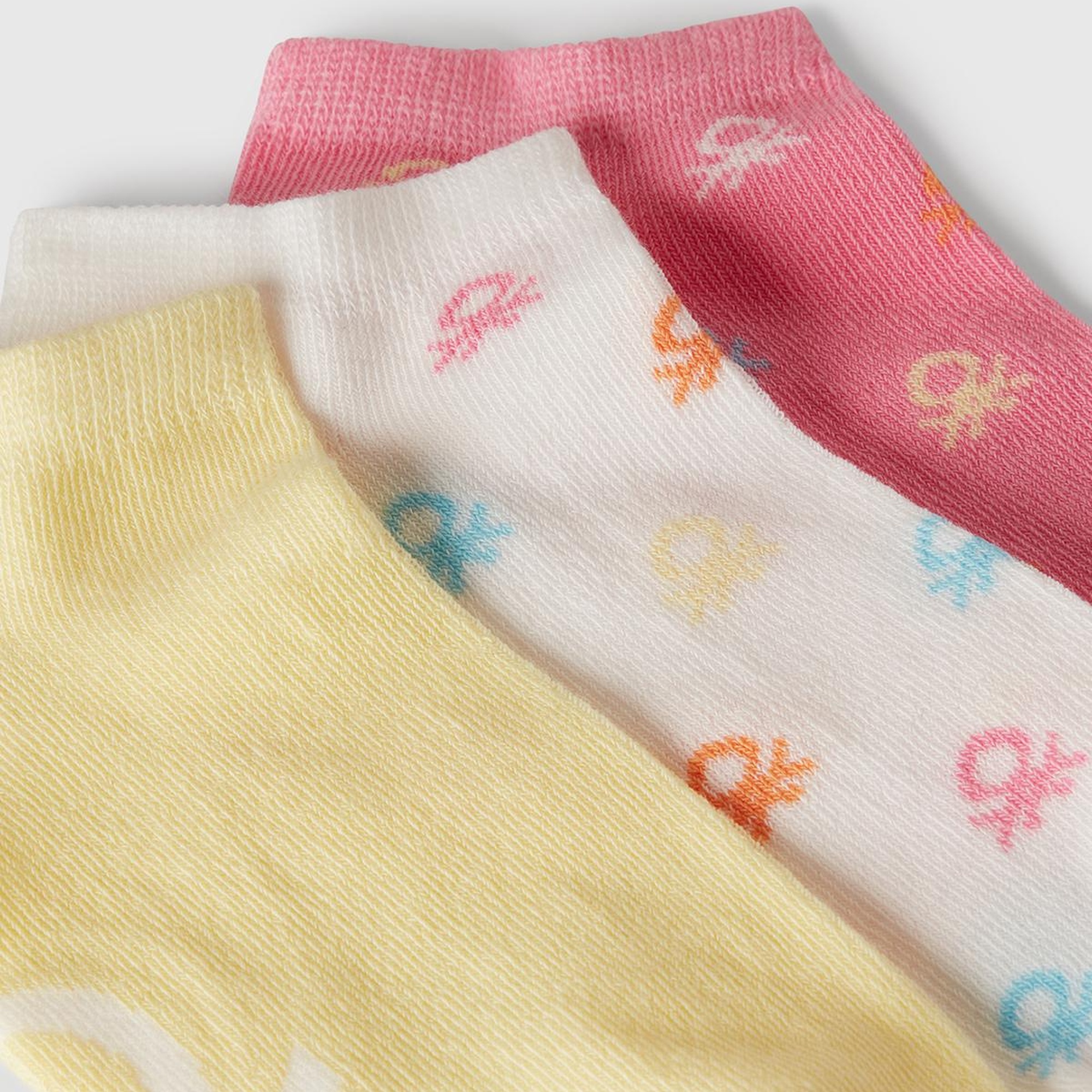 Erkek Çocuk Renkli Mix Desenli 3'lü Patik Çorap Seti
