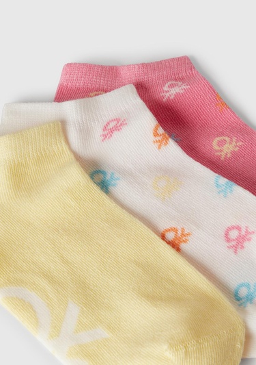  Erkek Çocuk Renkli Mix Desenli 3'lü Patik Çorap Seti