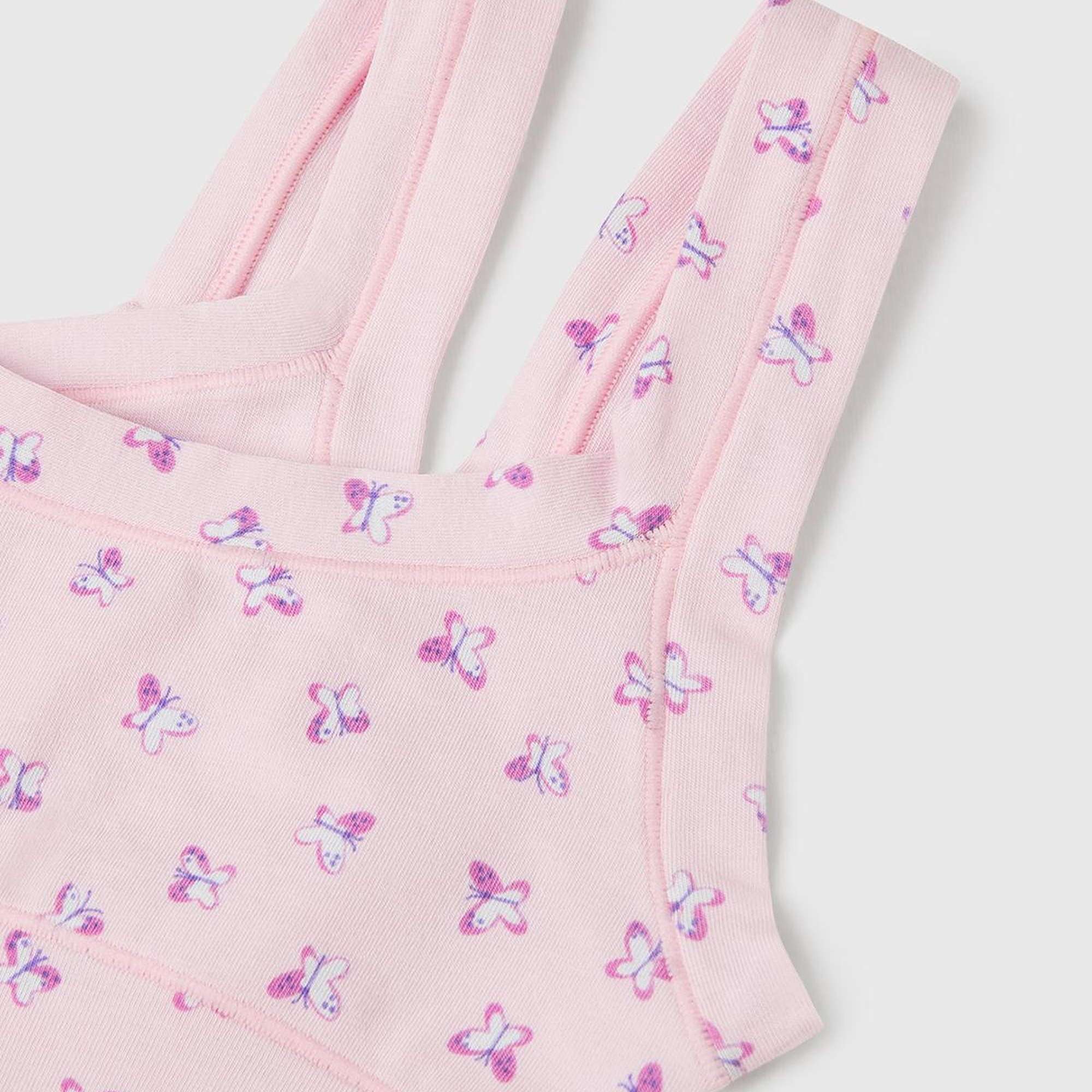 Kız Çocuk Pembe Kalın Askılı 2'li Sütyen Seti