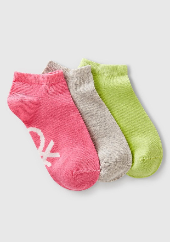  Erkek Çocuk Sarı Mix Desenli 3'lü Patik Çorap Seti