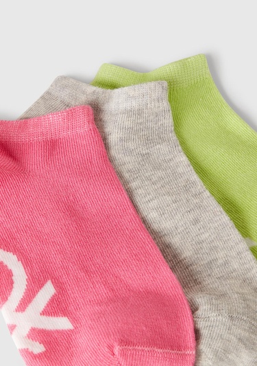  Erkek Çocuk Sarı Mix Desenli 3'lü Patik Çorap Seti