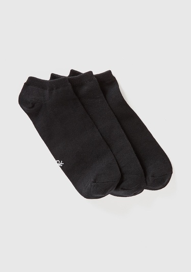  Unisex Siyah 3'lü Patik Çorap