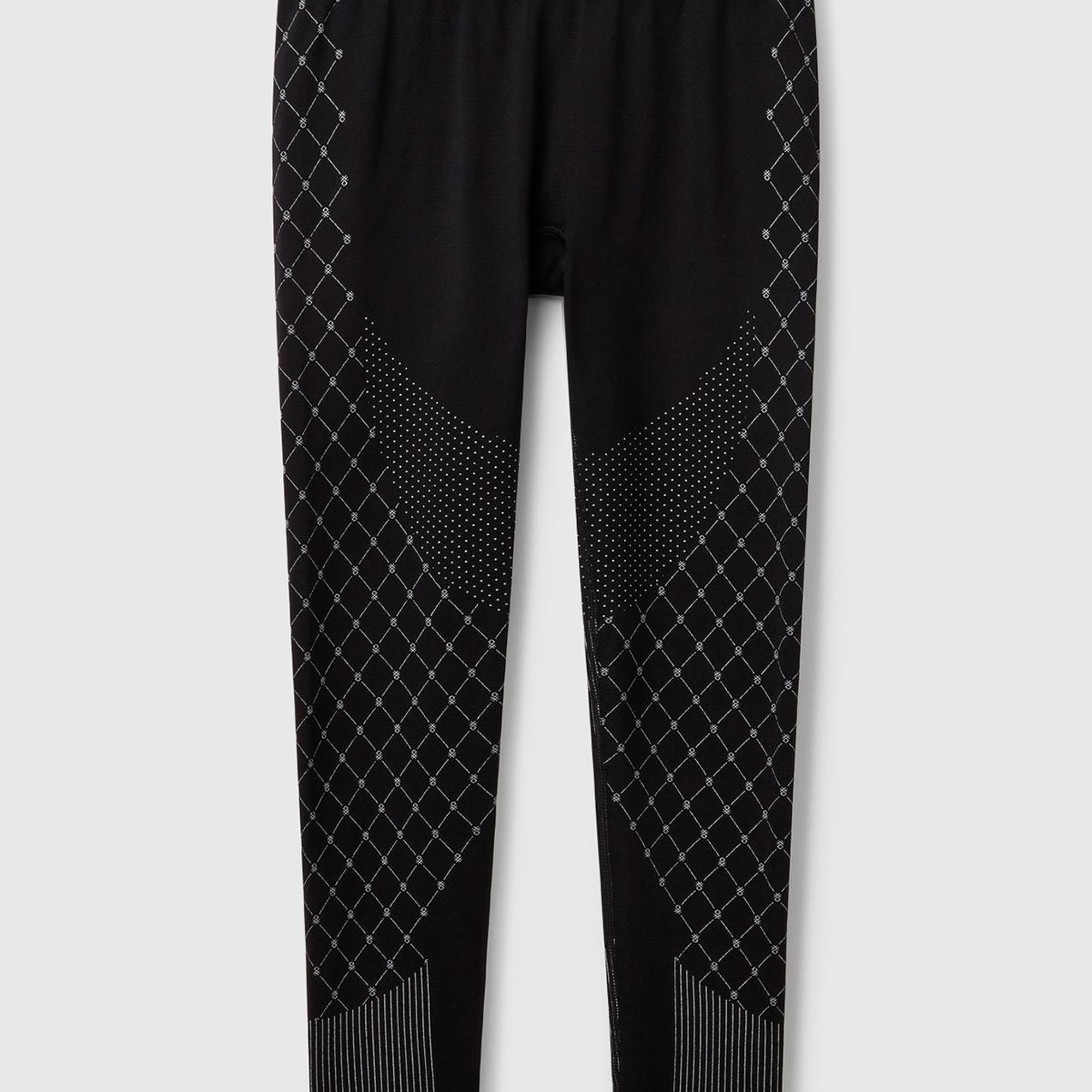 Kadın Siyah Desenli Dikişsiz Tayt