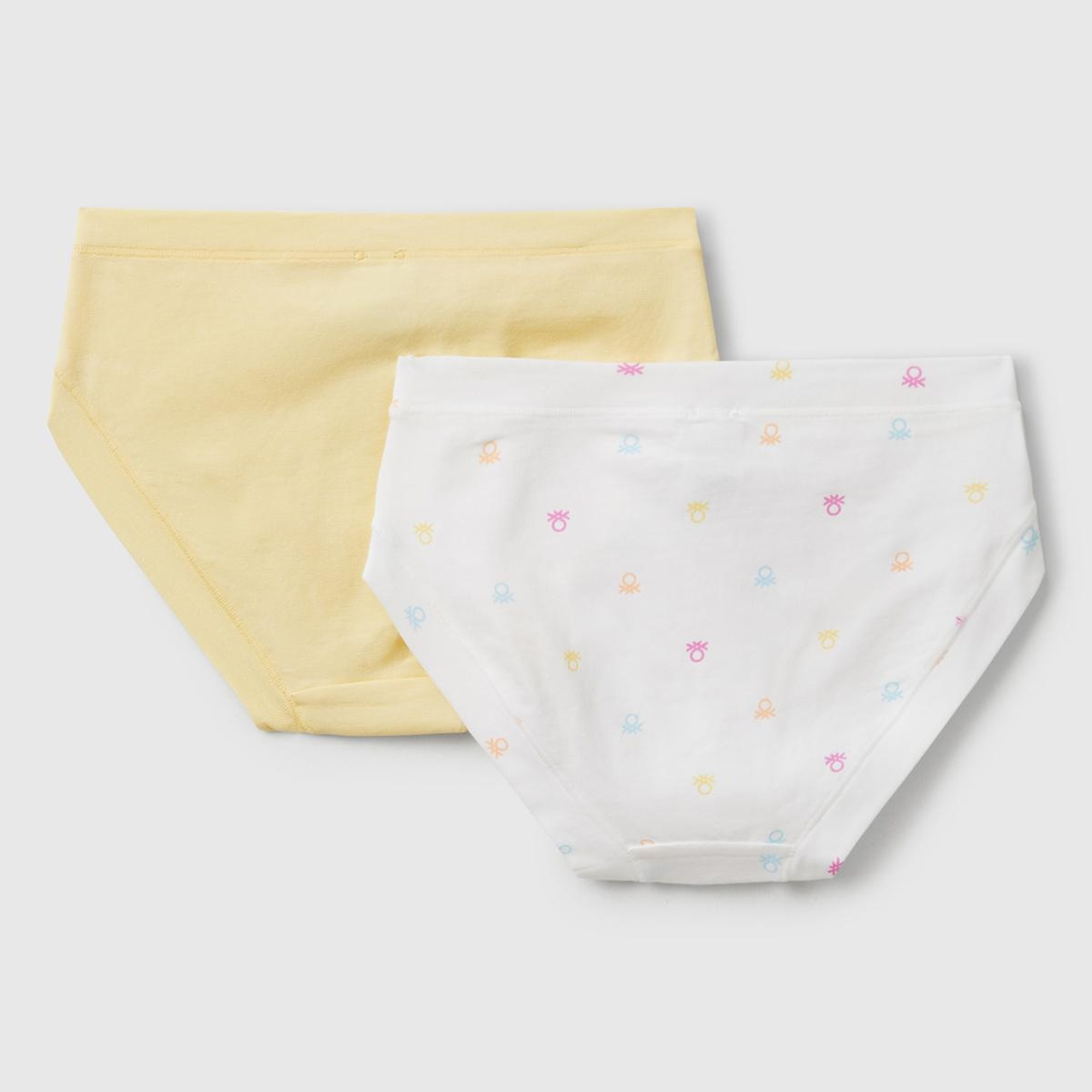 Kız Çocuk Beyaz Mix Klasik Kesim 2'li Külot Seti