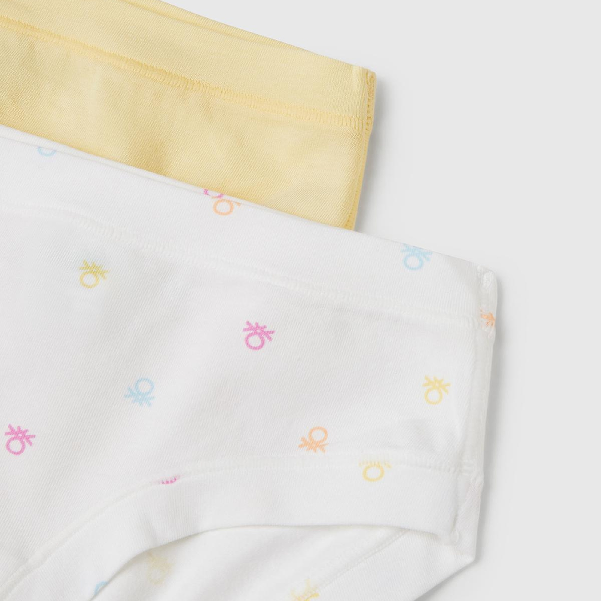 Kız Çocuk Beyaz Mix Klasik Kesim 2'li Külot Seti