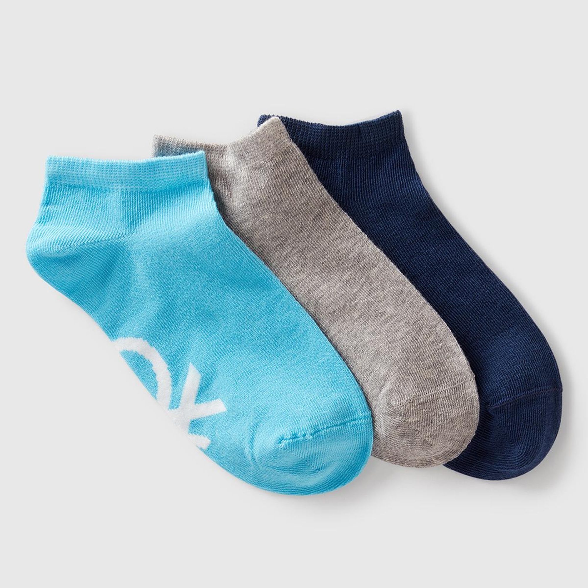 Erkek Çocuk Lacivert Mix Desenli 3'lü Patik Çorap Seti