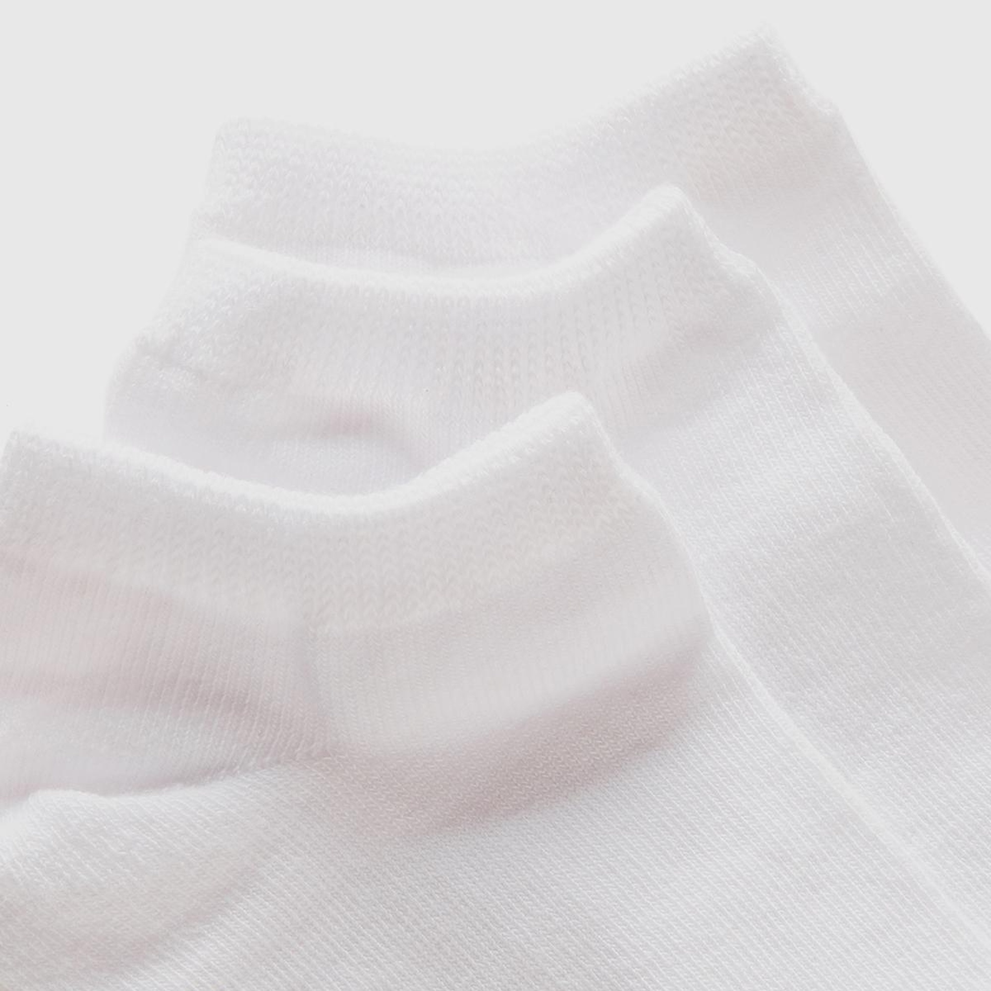 Unisex Beyaz 3'lü Patik Çorap