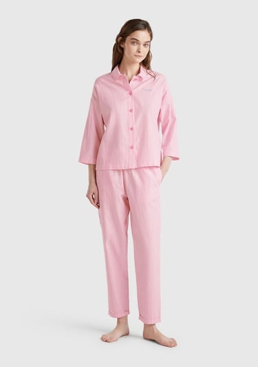  Kadın Açık Pembe %100 Koton Pijama Altı
