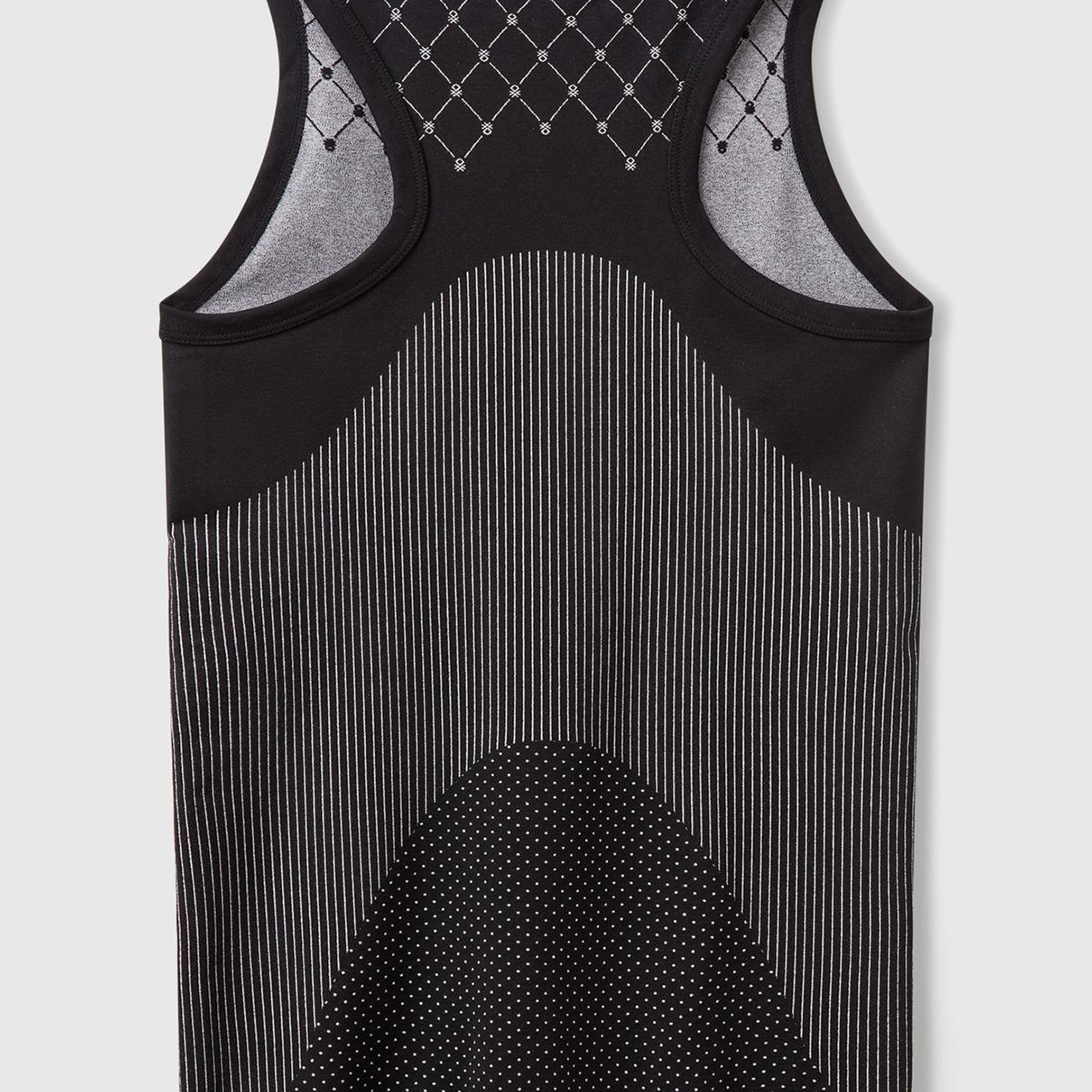 Kadın Siyah Desenli Dikişsiz Atlet