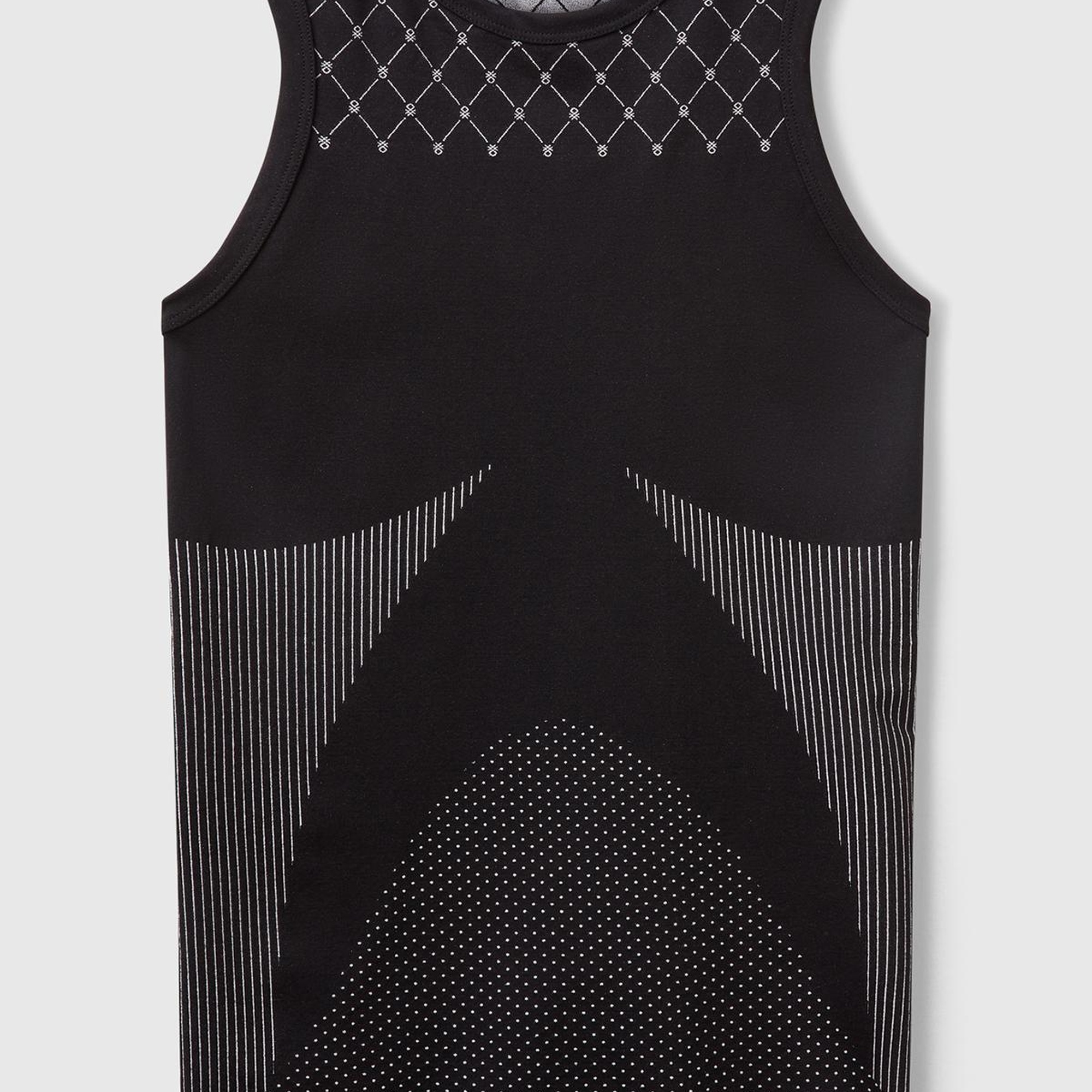 Kadın Siyah Desenli Dikişsiz Atlet