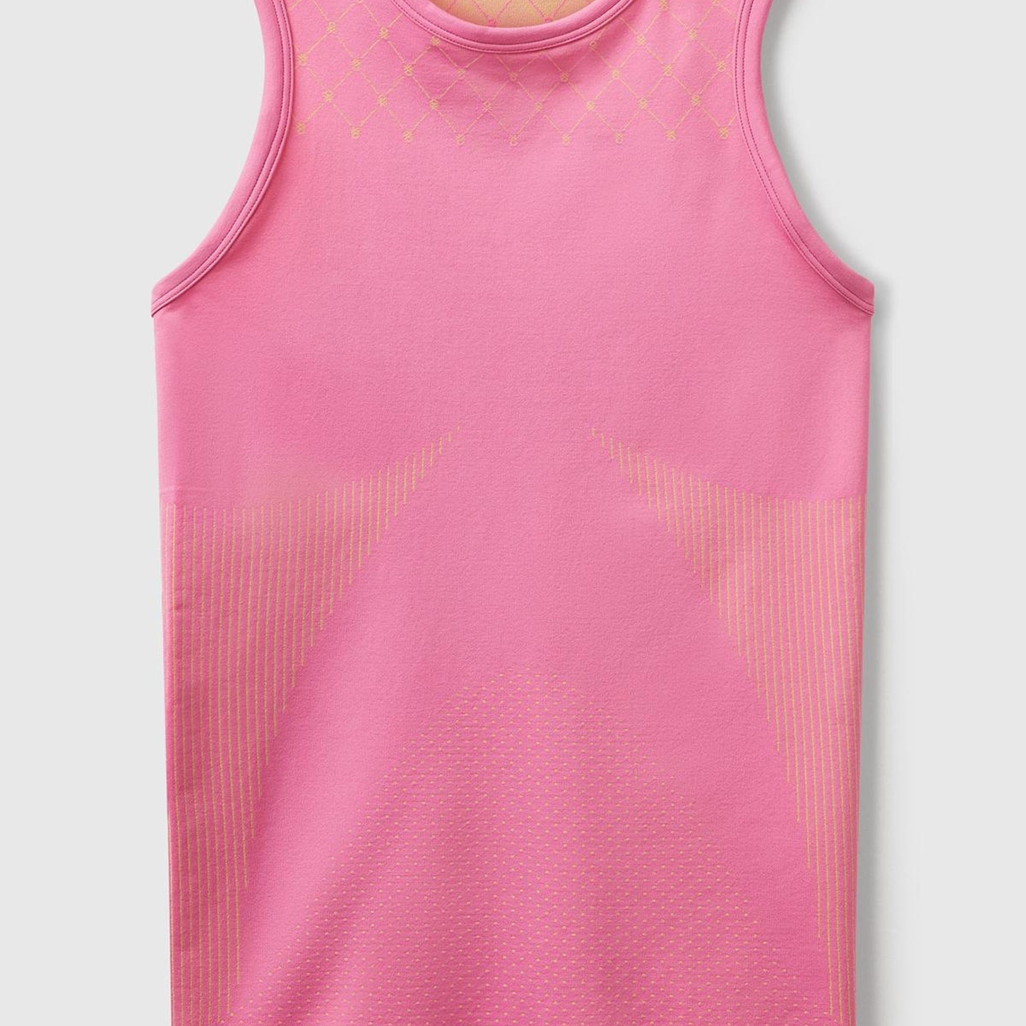 Kadın Pembe Desenli Dikişsiz Atlet