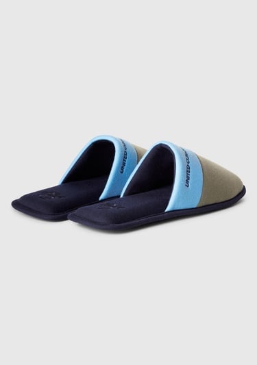  Unisex Lacivert Mix Logo Baskılı Çok Renkli Ev Terliği
