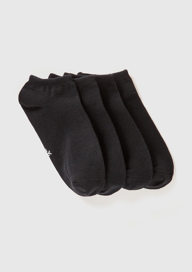 Erkek Çocuk Siyah Renkli 4'lü Patik Çorap