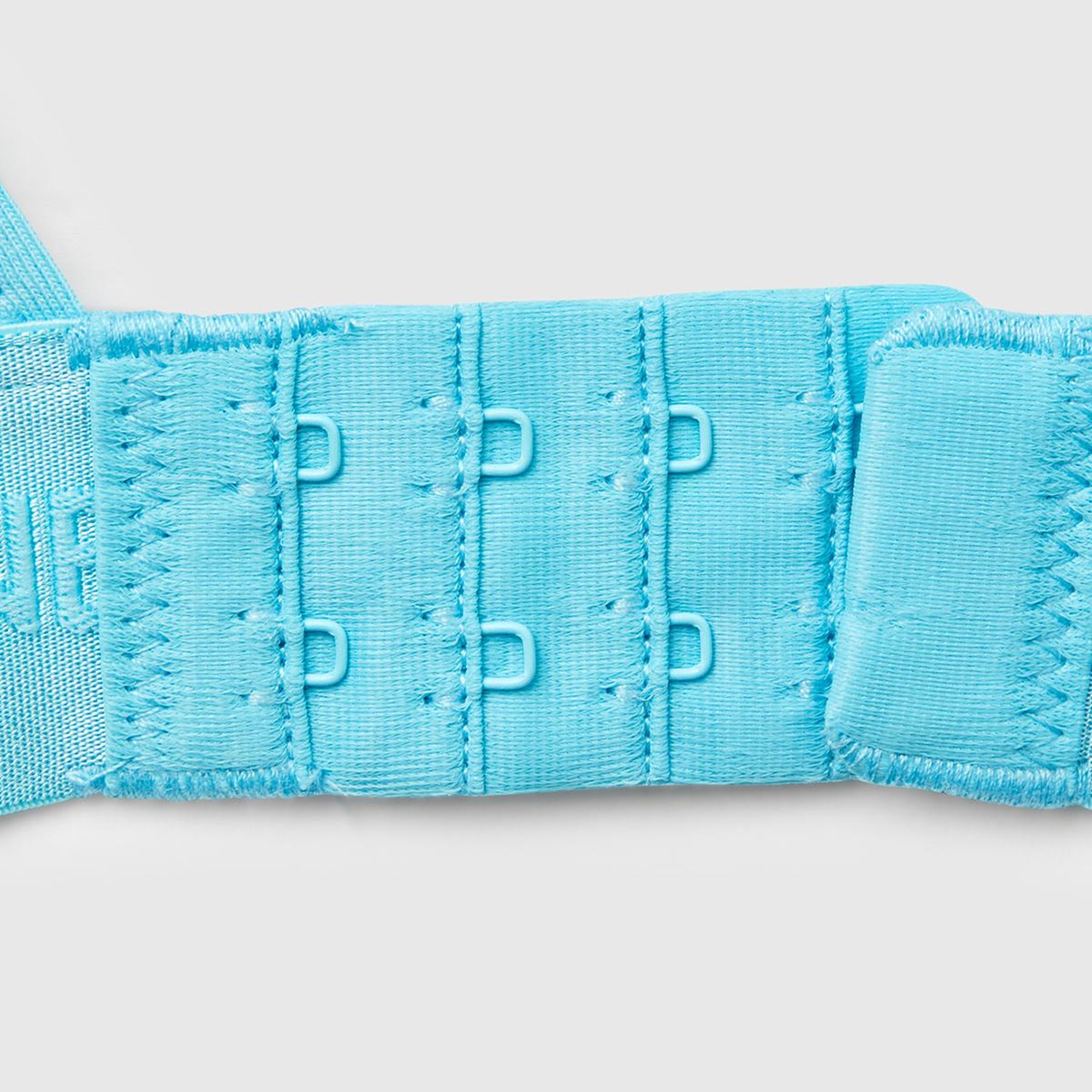 Kadın Mavi Pamuk Karışımlı Logo Bantlı Ayarlanabilir Askılı Bikini Üstü