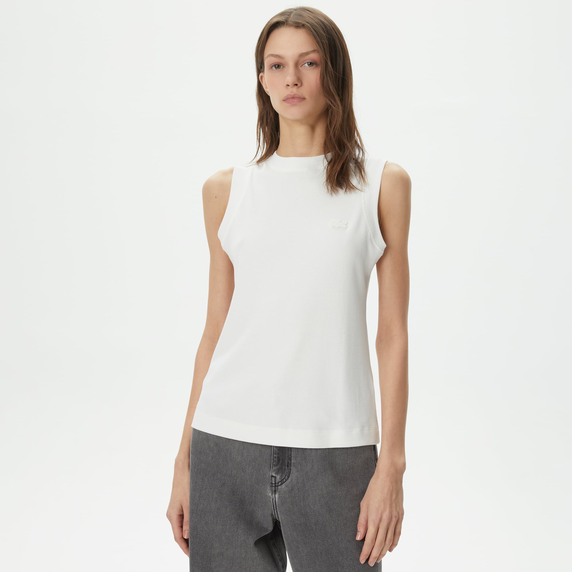  Lacoste Kadın Beyaz Atlet