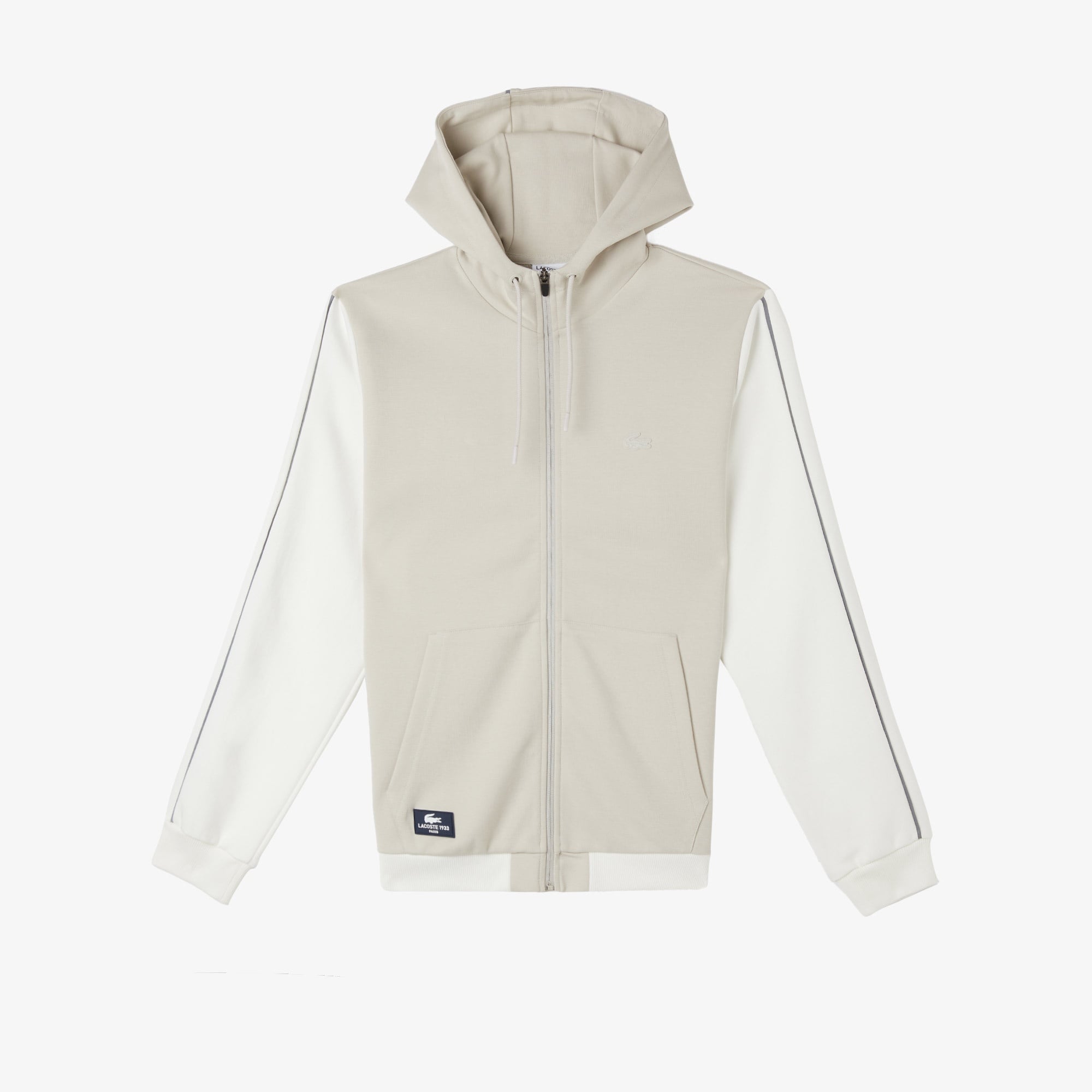 Erkek Slim Fit Kapüşonlu Gri Sweatshirt