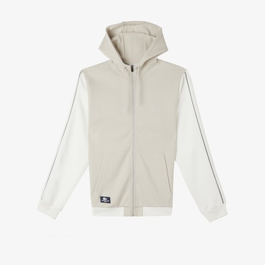  Erkek Slim Fit Kapüşonlu Gri Sweatshirt