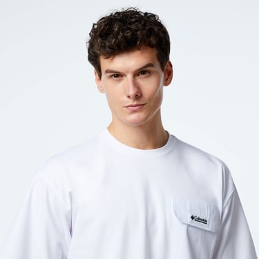  Columbia Heritage Erkek Beyaz Günlük T-Shirt