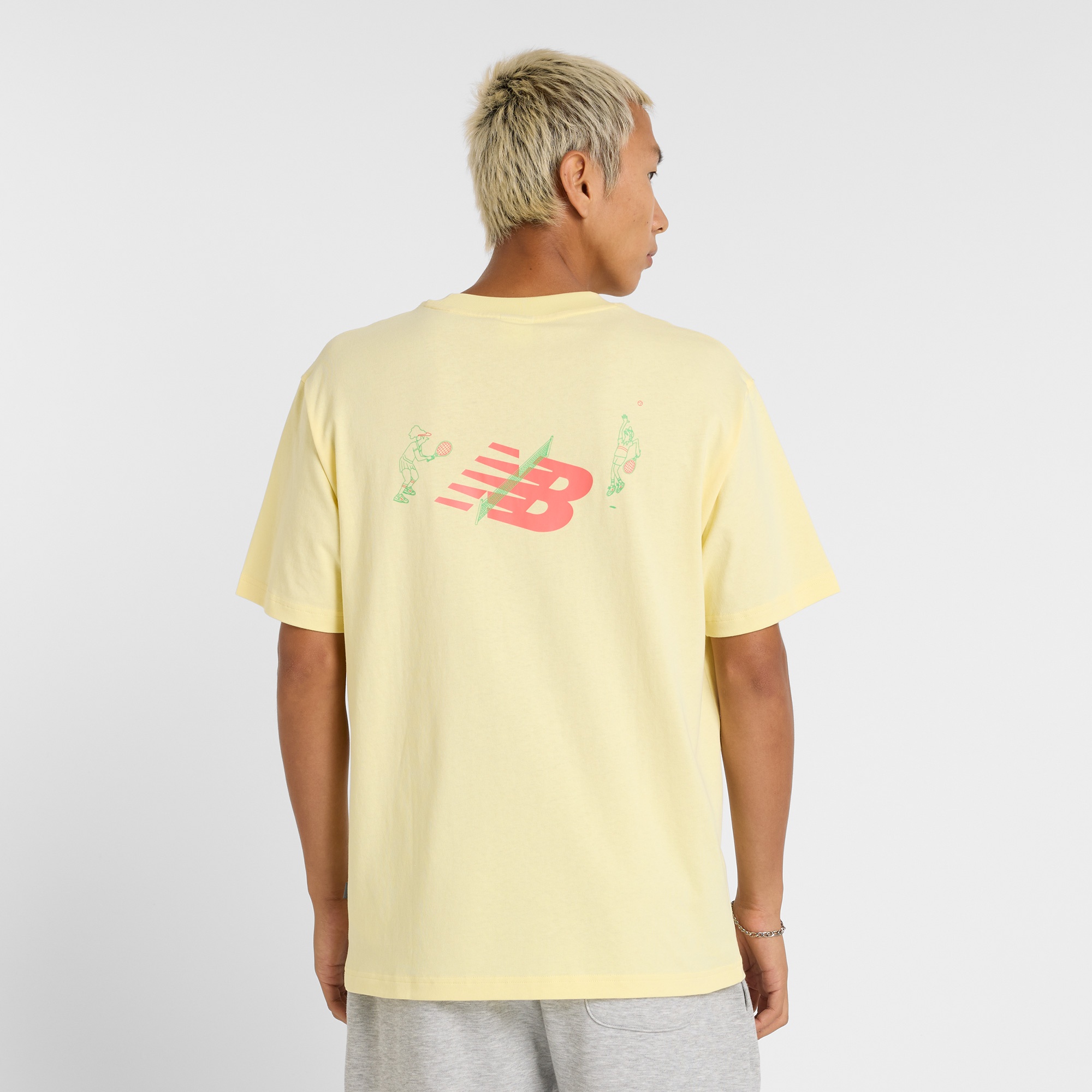 New Balance Athletics Tennis Cartoon Erkek Sarı T-Shirt