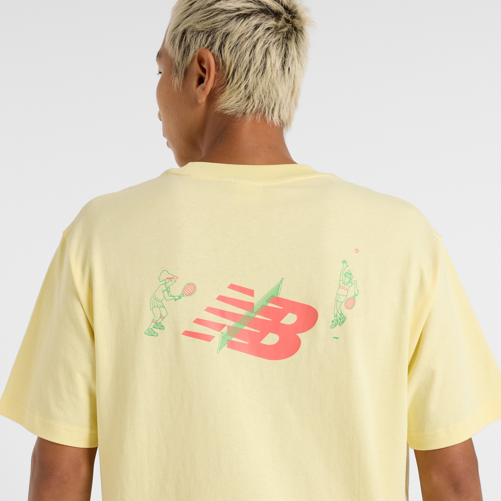 New Balance Athletics Tennis Cartoon Erkek Sarı T-Shirt