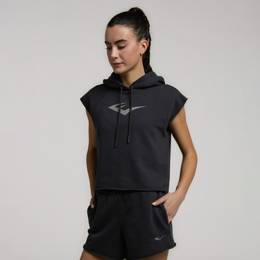  Everlast Ever Classics Kadın Gri Crop Hoodie