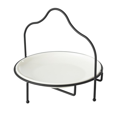  GURME STANDLI SUNUM 22CM - SİYAH