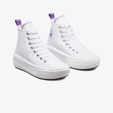  Converse Chuck Taylor All Star Move Genç Beyaz Platform Sneaker