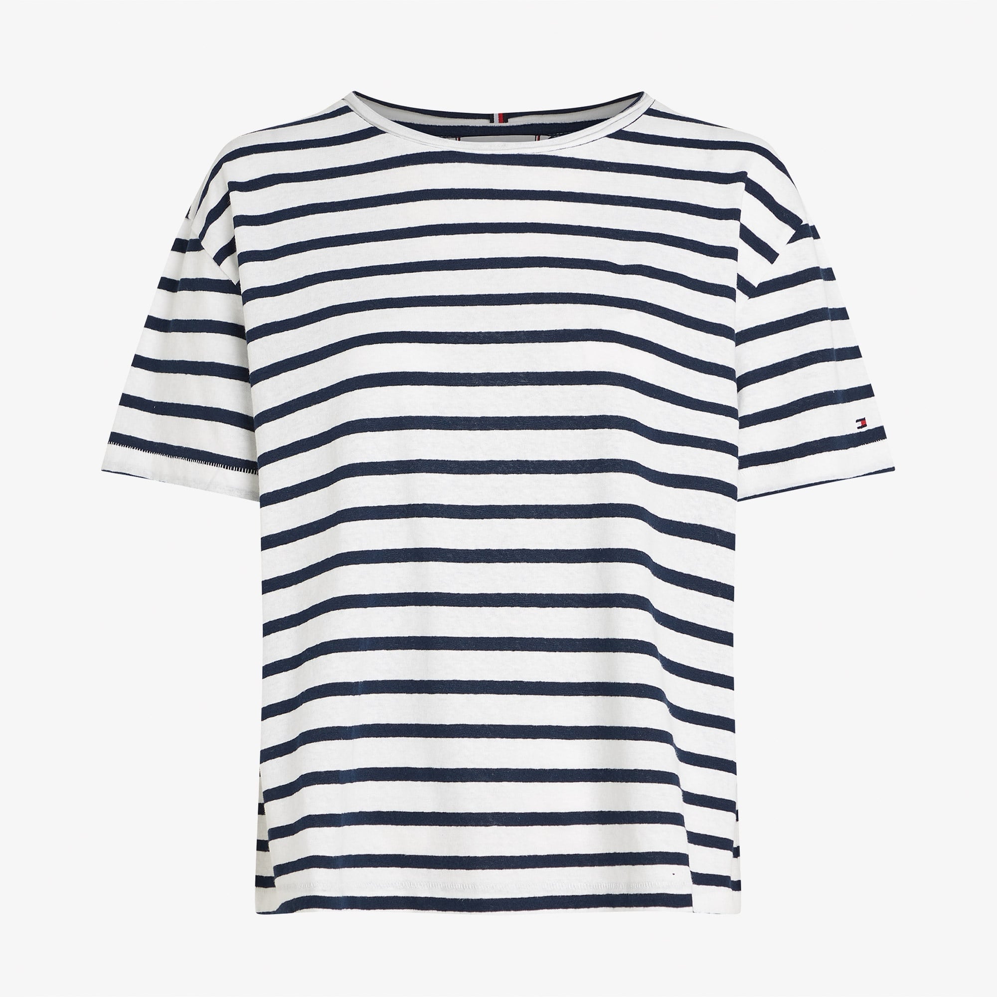 Tommy Hilfiger Modern Linen Kadın Mavi T-Shirt
