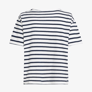  Tommy Hilfiger Modern Linen Kadın Mavi T-Shirt