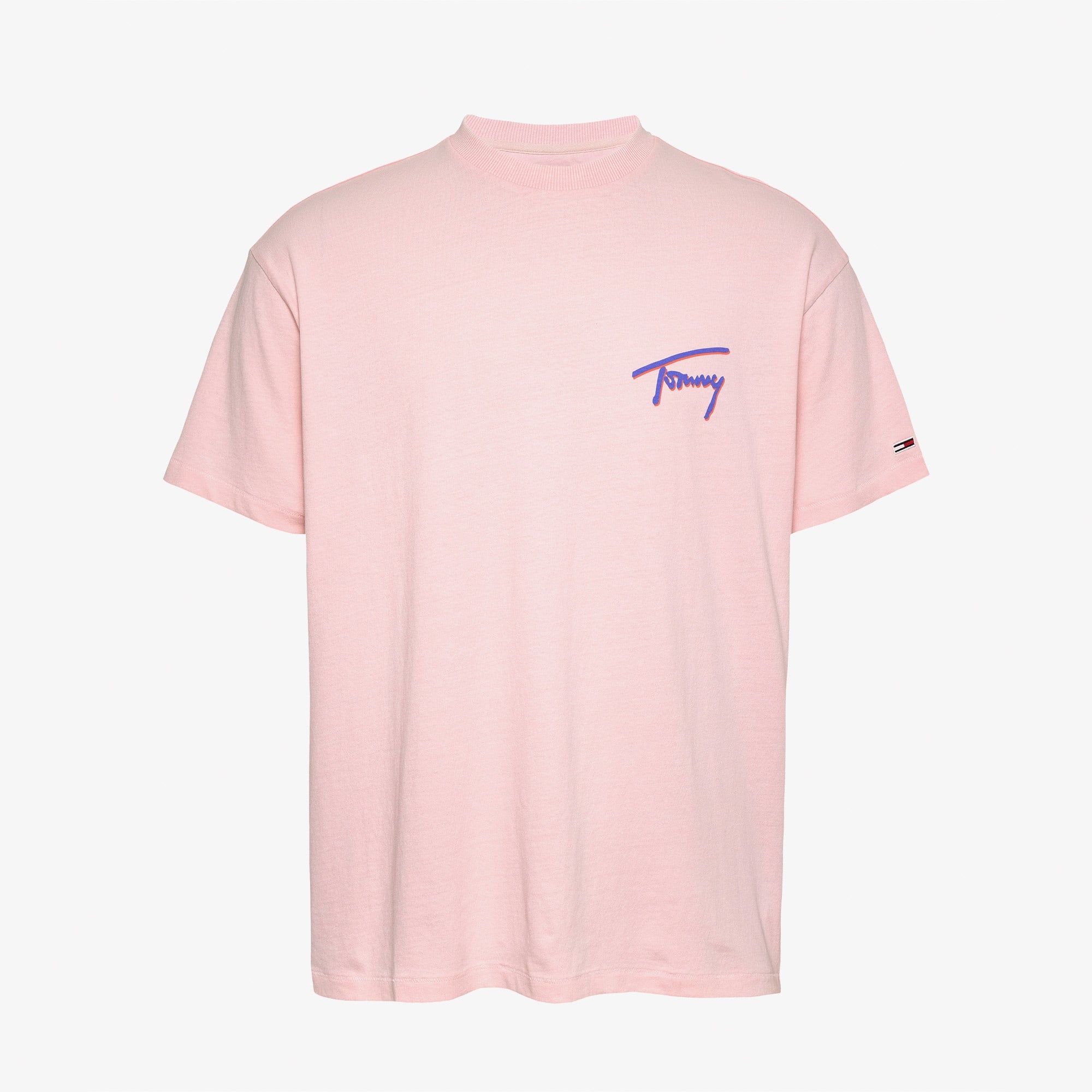 Tommy Jeans Relax Faded Graphic Ext Erkek Pembe T-Shirt