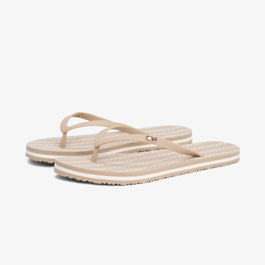  Tommy Hilfiger Strap Beach Kadın Bej Terlik