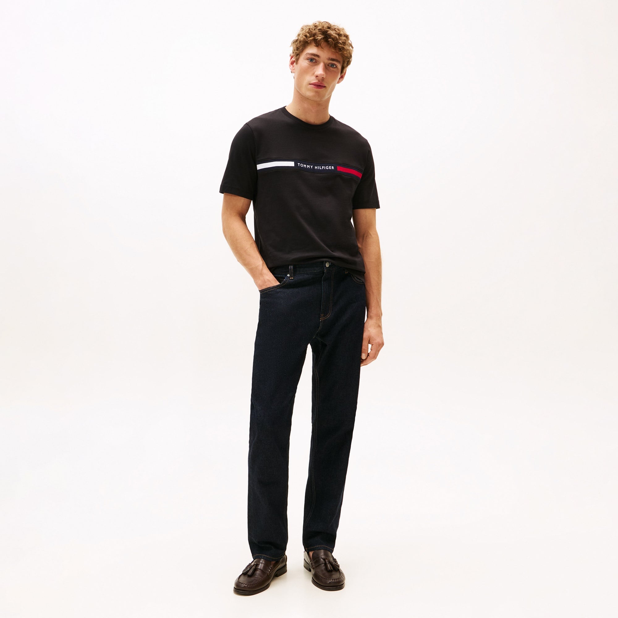 Tommy Hilfiger Brand Love Erkek Siyah T-Shirt