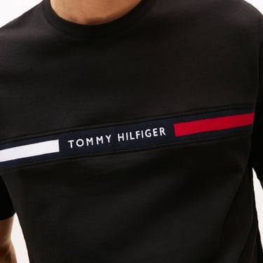  Tommy Hilfiger Brand Love Erkek Siyah T-Shirt